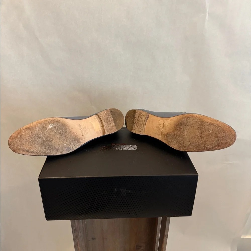 Donald J. Pliner Slate Blue Leather Loafers - Picture 8 of 16
